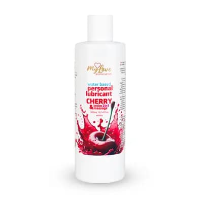 Лубрикант на водній основі MyLove Aroma Series, для інтимної близькості та масажу, аромат вишні, 300 мл