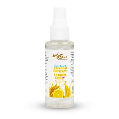 Лубрикант на водній основі MyLove Aroma Series, з ароматом лимона, 2 в 1 для інтимної близькості та масажу, 50 мл