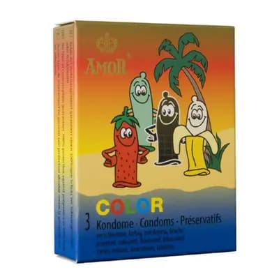 Презервативы AMOR Color, цветные, ароматизированные, 3 шт