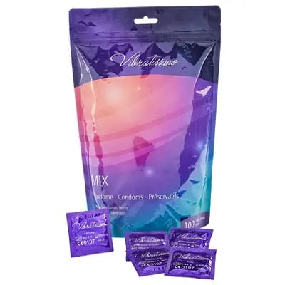 Презервативы AMOR Vibratissimo Mix, набор разных видов, 100 шт