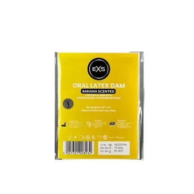 Серветка для оральних пестощів EXS Oral Latex Dam, з ароматом банана, 25х15 см