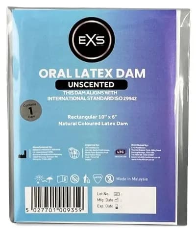 Латексна серветка для орального сексу EXS Oral Dam, без аромату