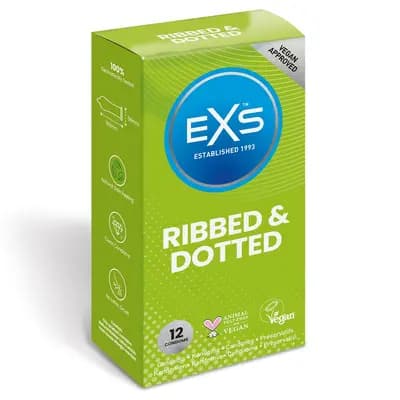 Презервативи 12 SZT. EXS RIBBED AND DOTTED