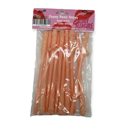 Трубочки у вигляді пеніса Penis Drinking Straws, 10 шт