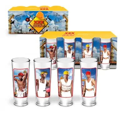 Набір з 4 склянок Lufa 65ml-Robotnicy