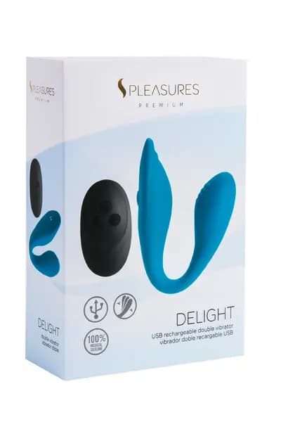 Вібратор для пар DELIGHT - TURQUOISE