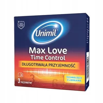 Презервативи UNIMIL Max Love Time Control, з пролонгувальним ефектом, 3 шт
