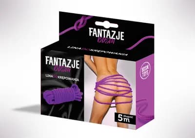 Бондажні мотузки BDSM Fantazje Fioletowa 5м