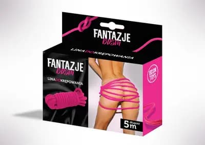 Бондажні мотузки BDSM Fantazje Rozowe 5 м
