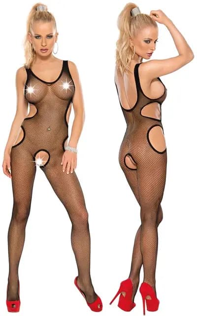 Еротичний комбінезон сітка Bodystocking Czerwony L/XL