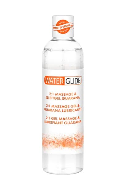 Лубрикант на водной основе TONGA Waterglide 2:1 Massage Gel & Guarana, с эффектом массажа и ароматом гуараны, 300 мл