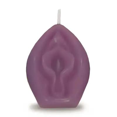 Свеча-прикол SHOTS Eden's Candle Vagina, с ароматом ванили, фиолетовая