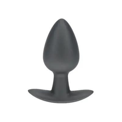 Анальная пробка Smooth Silicone Anal Plug, Medium, ганметал, 7,9 см / 3.1"