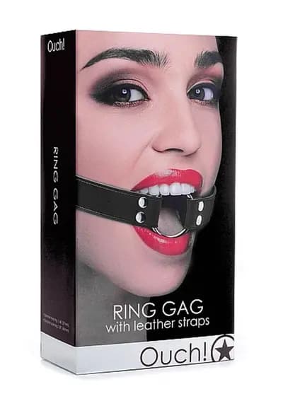 Кільцевий кляп Ouch! Ring Gag, чорний