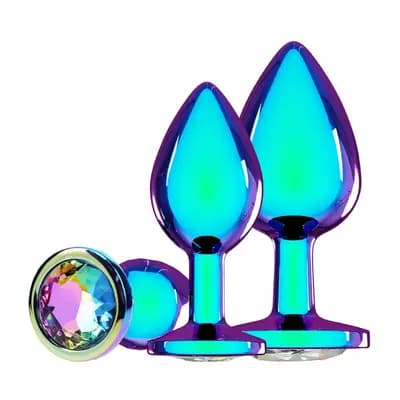 Набор анальных пробок Ouch! Venice Collection, металлический, перламутровый