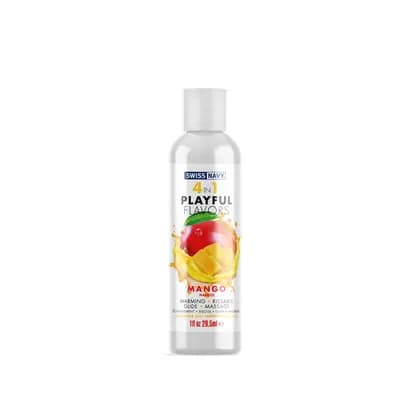 Лубрикант із зігріваючим ефектом Swiss Navy 4 in 1 Playful Flavors Mango, манго, 29.5 мл