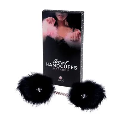 Пухнасті наручники Secret Play Marabou, чорні