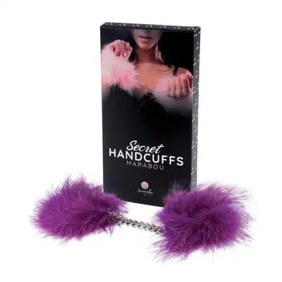 Наручники Secret Play Marabou, пушистые, фиолетовые