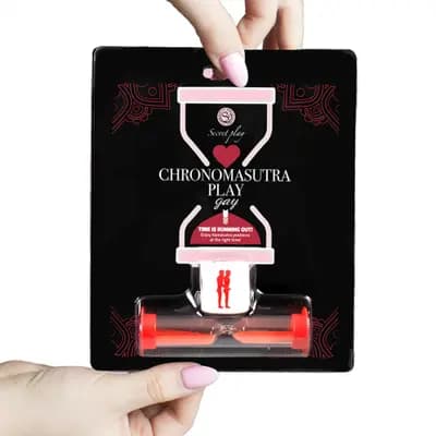 Гра-кубик з пісочним годинником SECRET PLAY Chronomasutra Play - Gay, позиції камасутри для гей-пар