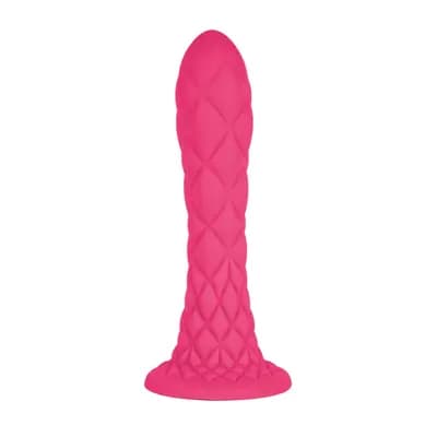 Фалоімітатор CNEX Silexd Fantasy Dreamy, з рідкого силікону, рожевий, 18,5 см