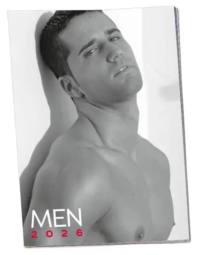 Календар ORION PIN-UP Calendar Soft Men 2026, чорно-білий