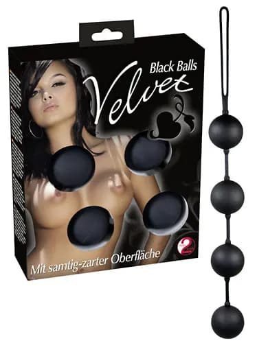 Вагинальные шарики ORION You2Toys Velvet Black Balls, черные, длина 24 см, диаметр 35 мм