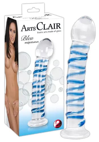 Скляний фалоімітатор Arts Clair Bleu Glass Dildo