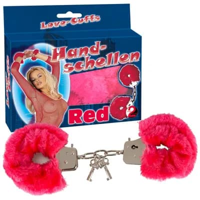 Наручники ORION You2Toys Love Cuffs, плюшевое покрытие, с цепочкой и двумя ключами, красные