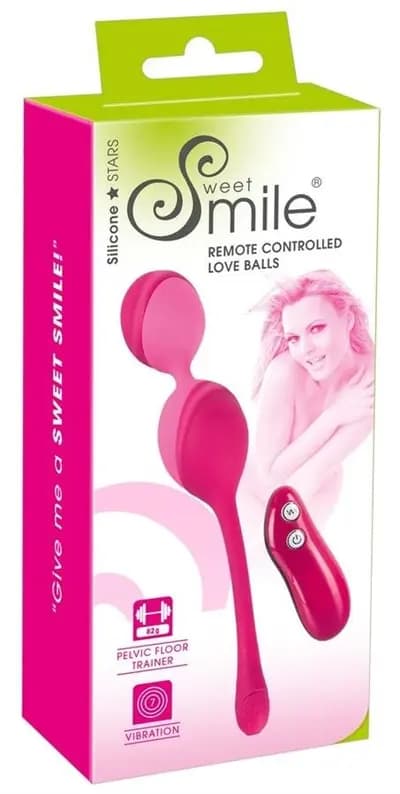 Вагинальные шарики с вибрацией ORION Sweet Smile Remote Controlled Love Balls, розовые