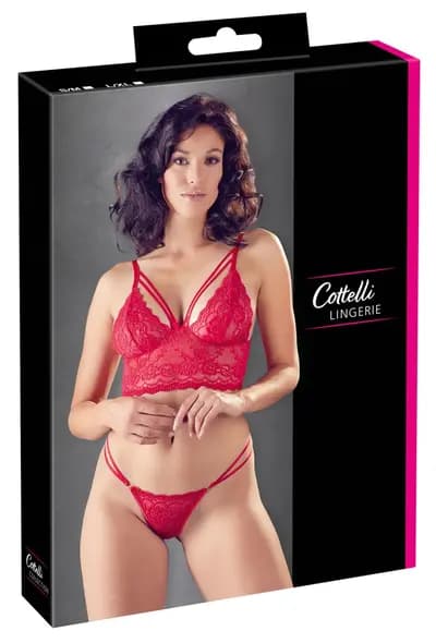 Еротичний комплект білизни ORION Bra and String, червоний, L/XL