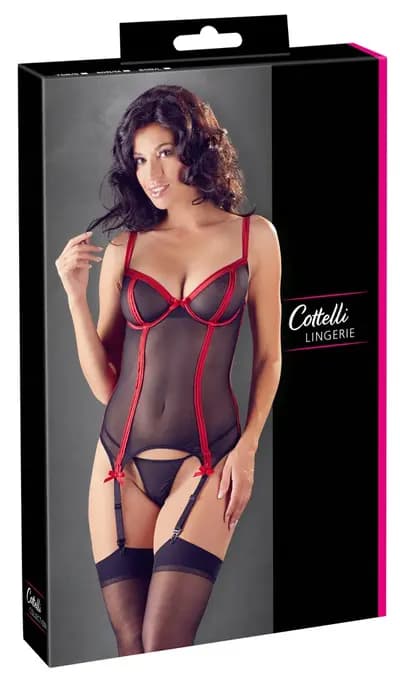 Еротичне боді Basque Decorative Abierta Fina and String 75B/S