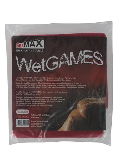 БДСМ-SexMAX WetGAMES Sex sheet, 180 x 220 cm, red
