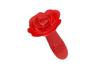 Анальна вібропробка BOSS SERIES Rose, з ротацією, рожева