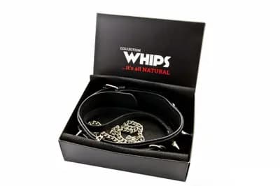 Бондажі/наручники WHIPS obroA?a mA™ska z pA?A‚kA?A‚kami i smyczA…
