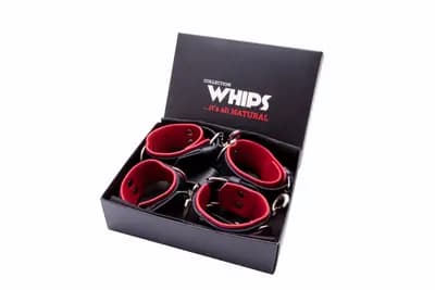 Бондажі/наручники WHIPS krzyA?ak czerwony
