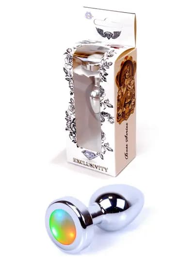 Анальна пробка BOSS SERIES Jewellery Plug Disco Flashlight, зі світлодіодним підсвічуванням