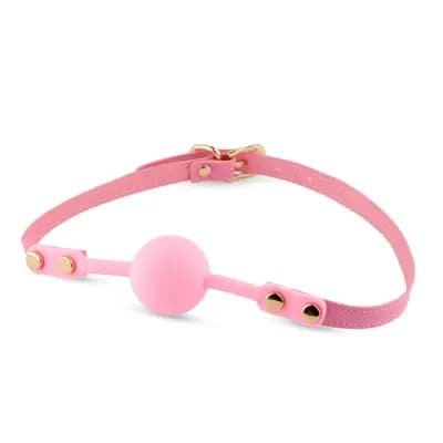 Кляп-кулька Ball Gag Pink, силіконовий, з регульованим ремінцем, рожевий