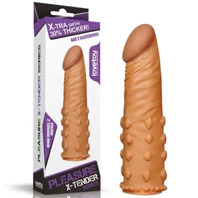Насадка на член Pleasure X-Tender Penis Sleeve Brown