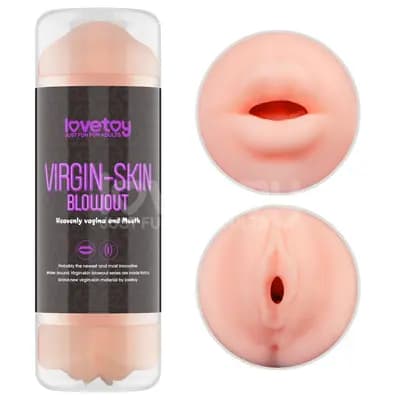 Мастурбатор LOVETOYS Virgin-Skin Blowout Heavenly Vagina and Mouth, тілесний