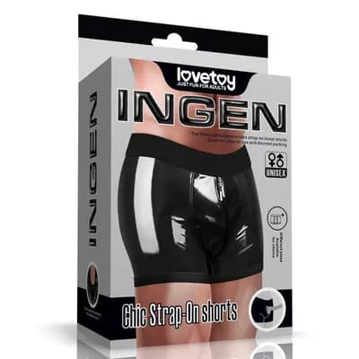 Труси для страпону LOVETOYS Chic, чорні