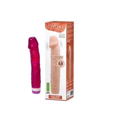 Вібратор Barbara Classic Jelly Vibe Pink 23 cm