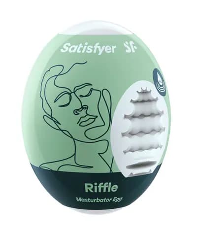 Мастурбатор ORION Satisfyer Egg Riffle, одноразовий, з рифленою текстурою