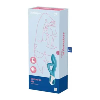 Вібратор-кролик SATISFYER Embrace Me, блакитний