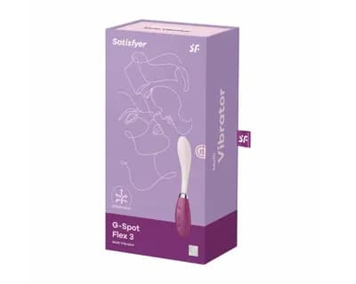 Вібратор для точки G Satisfyer G-Spot Flex 3, гнучкий, з подвійною стимуляцією клітора, рожевий