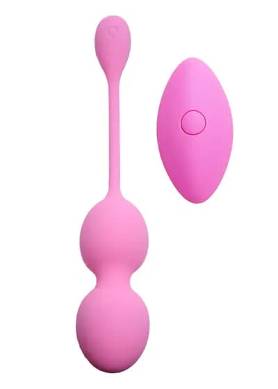 Вагінальні кульки  з вібрацією 32mm 80g Pink 10 function USB Remote Control Boss Series