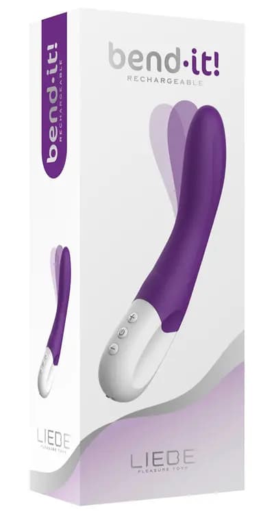 Вібратор для точки G LIEBE Bend-It! Rechargeable, гнучкий, фіолетовий