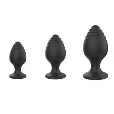 Набір анальних пробок Silicone Anal Plugs Set (2,8 / 3,5 / 4,4 cm) 0.1