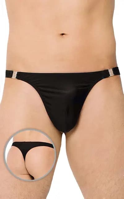 Мужские стринги SoftLine Collection Thong, черные, XL