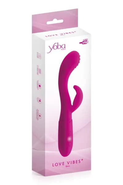 Вібратор для подвійної стимуляції CONCORDE PRO Yoba Love Vibes Bess, рожевий