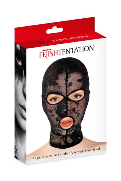Мереживна фетиш-маска CONCORDE PRO Fetish Tentation Cagoule